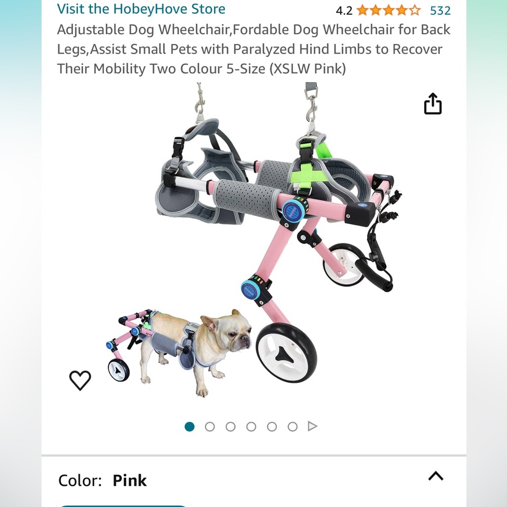 Dog wheelchair